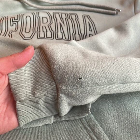 California Hoodie Mint Green Shein - Picture 4 of 5